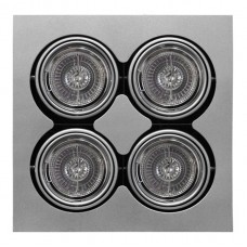 Σποτ AR111 Τετραπλό Χωνευτό Κινητό Αλουμινίου Ασημί 3-124106